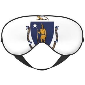 sttung Massachusetts State Flag Print Travel - Friendly Sleep Soft Eye Mask: compact, lichtgewicht, verstelbare riem