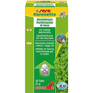 sera Florenette 24 tabs voor prachtige waterplanten in het aquarium, met depot van voedingsstoffen aan de wortel, meststof voor de wortels, voor aquariumplanten
