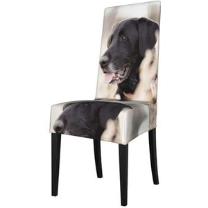 KemEng Animal Labrador Hond, Stoelhoezen, Stoelbeschermer, stretch eetkamerstoelhoes, stoelhoes voor stoelen