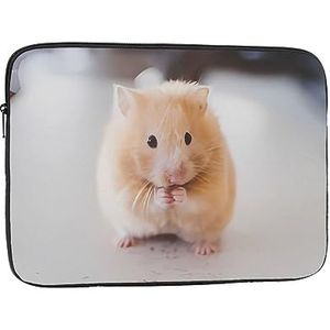 Kastanjebruin Hamster Print Laptop Sleeve Case Waterdichte schokbestendige Computer Cover Tas voor Vrouwen Mannen