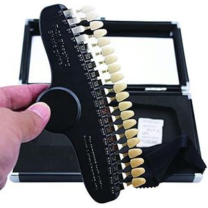 Uadme Kleurgids voor tanden, bleken van tanden, 20 kleuren, kit, 3D-kleurvergelijking, tandkleurentabel, wit, tandverzorging, tandartsgereedschap