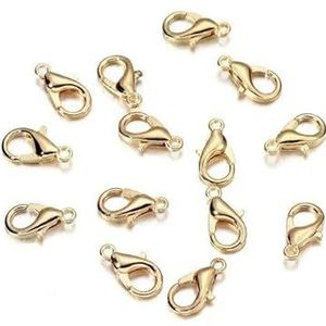 50 stks/partij Sieraden Bevindingen Legering Karabijn Haken Voor Sieraden Maken Ketting armband Ketting DIY Benodigdheden Accessoires-KC Goud-21 x 11mm