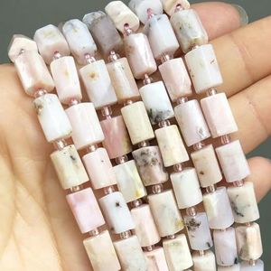 Natuurlijke gefacetteerde tijgeroog es paarse kunzite kwartskristal apatiet stenen kralen voor sieraden DIY maken armbandaccessoires-roze opaal-7,5 inch
