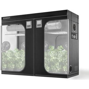 AC Infinity CLOUDLAB 894 Advance Grow Tent, 8x4 met dikkere 1 ""Polen met hogere dichtheid 2000D Diamond Mylar Canvas, Controller Mount voor Hydrocultuur Indoor Groeiing, 96"" x 48"" x 80