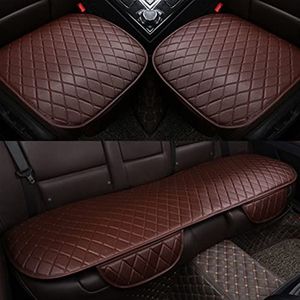 Stoelhoezen Beschermhoezen Universele Kussen Pu Lederen Auto Bekleding Voor Hyundai I30 I40 Voor Tucson Voor Solaris Voor Sonata Voor Creta(Bruin,5 Seat)