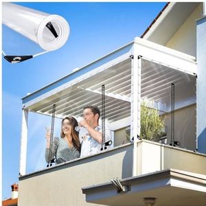 Gazebo-zeildoek met rits, waterdicht en weerbestendig zeil, bouwdeurhoes met rits, beschermt tegen water, uv-straling, scheurvast en bestand tegen koud weer(H2.8xW5.5M/H9.19xW18.04ft)