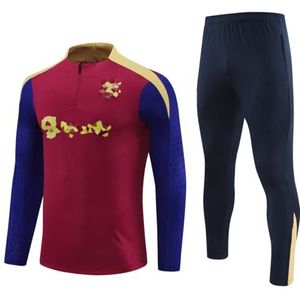2025/2026 voetbaltrainingspak, voetbalshirts, voetbalshirt set, sportkleding met lange mouwen voor heren, ademende sportkleding voor volwassenen/kinderen,F,L
