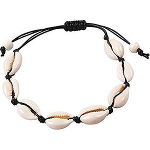 WanBeauty Armband ketting, Vrouwen Hand Breien Shell Charm Armband Kralen Ketting Bangle Sieraden Accessoire, koraal Plastic,