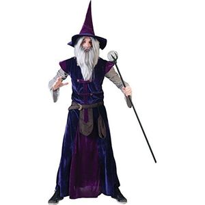 Tovenaar & Tovenares & Waarzegster Kostuums | Purpuralla Toverspreuk Tovenaar | Man | One Size | Halloween | Verkleedkleding