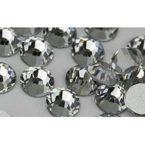 Non Hot Fix Flatback Rhinestones en decoraties Crystal Nail Art accessoires Nagelsticker Glitter Steen Diamant DIY-001 Crystal-SS16 (1440 stuks)