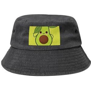 KEDDJI Avocado Cartoon, Bucket Hat Volwassen Vissershoed Runner Cap Visser Hoeden Zonnehoed, zoals afgebeeld, one size