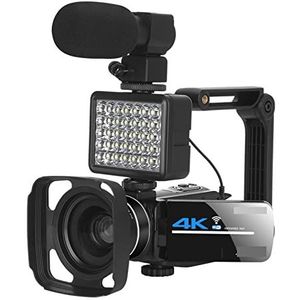 Digitale Camera, 56MP Digitale Camera 'S for Fotografie 4K Camcorder Webcam Vlog Set 18X Digitale Zoom Nachtzicht Videorecorder(No SD Card,Kit 1)