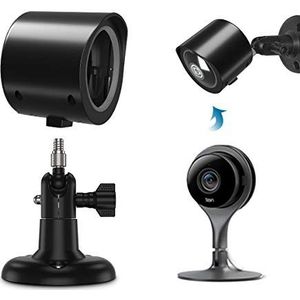 2-in-1 set verstelbare muurbeugel + beschermhoes voor Nest Cam Indoor - Smart bewakingscamera's accessoires 360° houder & hoes waterdicht zwart (2)
