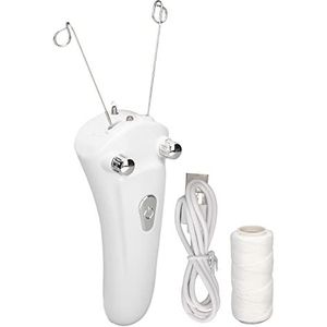 Facial Threading Ontharing, USB Opladen Elektrische Draadloze Threader Machine met LED-licht, Handheld Dames Gezicht Katoenen Epilator voor Kin Lip Arm, Dames Heren