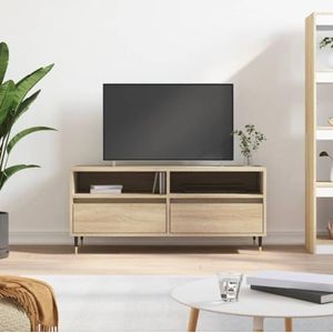 AUUIJKJF Entertainmentcentra en tv-standaards TV-meubel Sonoma Eiken 100x34,5x44,5 cm ontworpen houten meubels