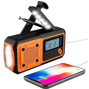 Stakee Handgedraaide Power Radio Emergency Weer Radio Draagbare Solar Radio Multifunctionele Handleiding Radio voor Outdoor Camping