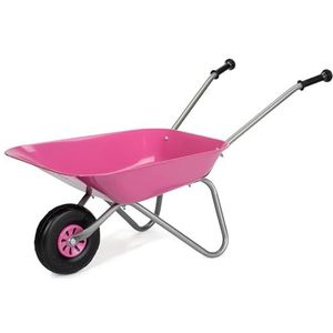 Rolly Toys Kinderkruiwagen (roze/zilver, tuinkruiwagen, metalen kruiwagen, kinderspeelgoed vanaf 2,5 jaar, belastbaar tot 25 kg, roze tuingereedschap voor kinderen) 274802