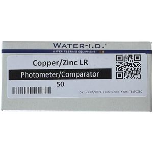 Copper Zinc LR tablettenreagens voor PoolLab 2.0 – reagens voor het meten van zink (in gechloreerd water) (0,00–1,00 mg/l (ppm)) – houdbaarheid: 2 jaar – 50 tabletten (productcode invoegen)