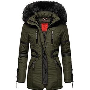 Navahoo Moon Damesjas met modieuze applicaties van imitatieleer, maat XS-3XL, Olijf, XL