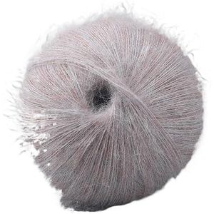 100g zijden mohairwol fijne draad handgebreide sjaal (Size : Blushing gray)