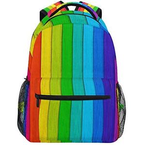 Regenbooghout Muziek Piano Schouder Rugzak Boektas voor Tieners Jongens Meisjes Kinderrugzak Laptop Boekentas Rugzakken