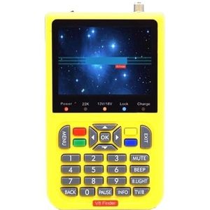 3,5 Inch LCD-satellietzoeker HD DVB-S/S2 Digitale Satellietzoeker HD H.264 MPEG-4 DVB S S2 Satellietmeter Volledige 1080P FTA-satfinder Eenvoudig In Gebruik(Yellow)