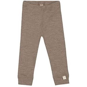 DILLING Merinowollen/Zijden Pointelle Legging Voor Baby's Bruin melange 62