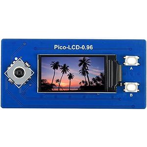 0,96 inch lcd-display voor Raspberry Pi Pico, 65K kleuren weergavemodule, IPS-scherm, 160 x 80 pixels, geïntegreerde ST7735S driver, SPI-bus, compatibel met Raspberry Pi Pico Header