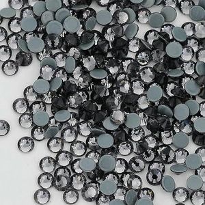 SS6-SS20 1440 stuks Crystal Hotfix Strass Flatback Glitterstenen Nail Art Decoraties DIY Accessoires - Zwarte Diamant - SS8 (2,3-2,5 mm) - 1440 stuks