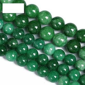 Natuurlijke groene smaragd jade kralen voor sieraden maken ronde losse stenen kralen DIY armband ketting accessoires 4 6 8 10 12 mm 15 ""-viooltjes Jade-4 mm 85 tot 95 stu