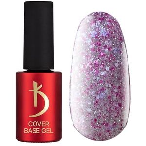 Onderlak - Base Coat Cover Gel Transparant - 7 ml - Crystal Drops Reflective Flakes Soak Off - UV LED nagellak gel nagels - basislak met reflecterende vlokken fles Lac k