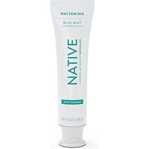 Native Tandpasta Whitening Wilde Mint & Pepermunt Olie Fluoride Tandpasta 117 ml