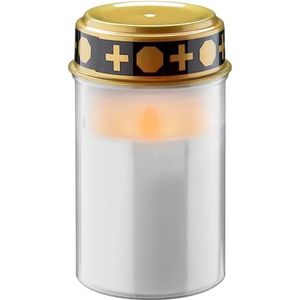 NECESITAS LED graflicht set van 2 – eeuwige licht met flikkereffect als echte kaars – tot 6 maanden brandduur – incl. batterijen – weerbestendig & herbruikbaar – voor graf en dierenherdenking met