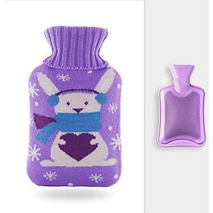 DieffematicRSD Warmwaterkruik Water 1000 ml Heet waterfles rubber warm waterfles NUANSHOU (Color : E)