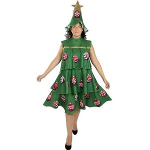 Funidelia | Kerstboomkostuum voor vrouwen Kerst, Boom - Kostuum voor Volwassenen Accessoire verkleedkleding en rekwisieten voor Halloween, carnaval & feesten - One Size - Groen