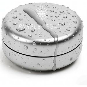 PURPLE LEGACY Ultra lichte Stash box, aluminium doos, waterdicht, luchtdicht, ø55 x 24 mm, uv-licht beschermde box voor pillen, kruiden, specerijen, paars zilver