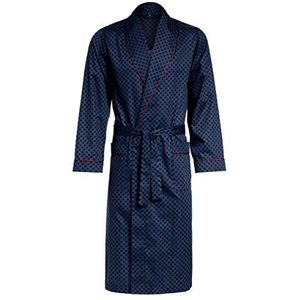 Heren ochtendjas Revise Guido RE-504 / Elegant / 100% katoen, Donkerblauw met stippen, 4XL