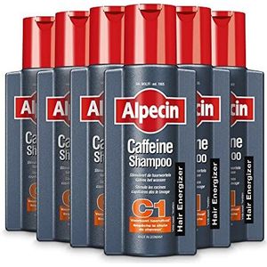 Alpecin Cafeïne Shampoo C1 6x 250ml | Voorkomt en Vermindert Haaruitval | Energizer voor Sterk Haar | Natuurlijke Haargroei Shampoo voor Mannen