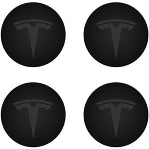 4 Stuks Stickers Wieldoppen Naafdoppen Voor Tesla Model Y Juniper 2025 2026, Wiel Centre Cap Stickers Waterdichte Stofdichte Wiel Decoratie Wielnaafdoppen,B-56mm