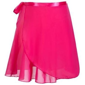 JMORCO Balletrok voor volwassenen, chiffon, ballet, tutu, dansrok, dames, meisjes, gymnastiek, wikkelrok, training, balletrok, ballet, M-rood, XL(Height 160-175cm)