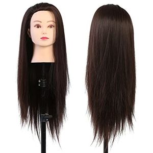 Juroupi - Make-up Mannequin Hoofd - Blond Donkerbruin - Oefenkop voor Kappers en Cosmetologie