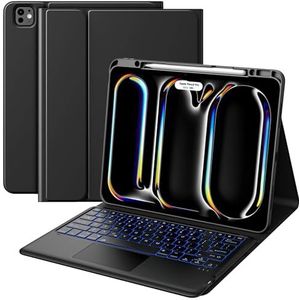 MoKo for NEW iPad Pro 13 Inch Case with Keyboard 2024 Released, Built-in Pencil Holder, iPad Pro 13 Inch Detachable Bluetooth Keyboard Case with Backlit & Touchpad, Black
