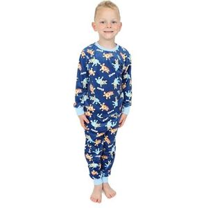 Bluey Luxe fleece lange pyjama voor jongens, Blauw, 5-6 jaar