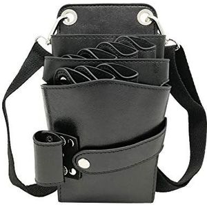 Kapperszak Schaarzakje Kappersgereedschap tas Kapperszak riem Schaarzakje kappers Leer voor Schaar Kammen Borstel airdressing Elektrische Schaar Kapper haarclips etc 252 Zwart