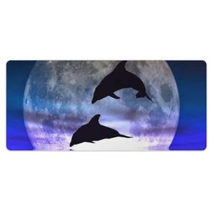 Moon Dolphin Mode Bureau Muismat Antislip Gaming Muismat Accessoires Decor 40x90cm