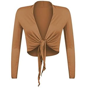 Glamexx24 elegant Bolero damesjack met lange mouwen Made in Italy