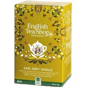 Zwarte thee Earl Grey Vanille Bio – English Tea Shop – 20 zakjes – 40 g