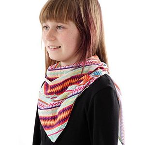 Brunotti Doek sjaal heupdoek kleurrijke pompon grote driehoek vorm Karboni Gr. one size, Meerkleurig, 126 x 80