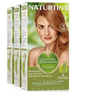 Naturtint - 8C Koperblond - Haarverf - Pak van 3 - Ammoniakvrij - 100% Grijsdekking