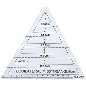Acryl Driehoekige Liniaal met Hoge Transparantie, Acryl Driehoekige Hoge Transparantie Originele Schaal Kleermaker Liniaal voor Quilten